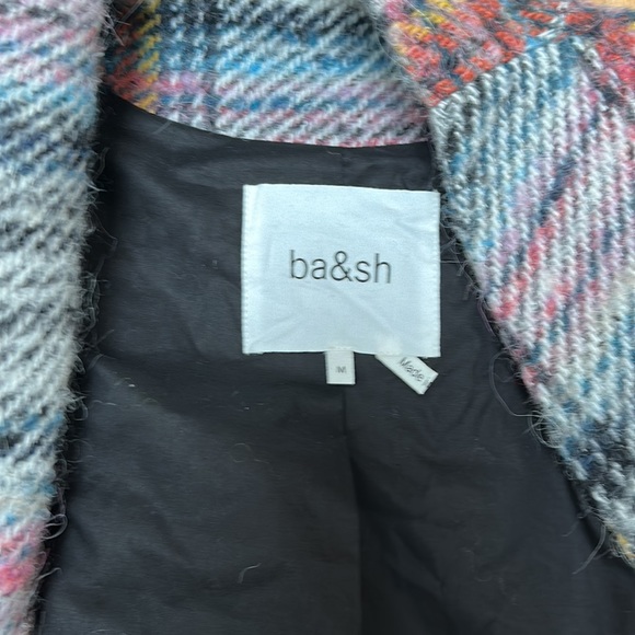 Ba&sh plaid blazer with removable belt. Still avail online - Picture 4 of 7